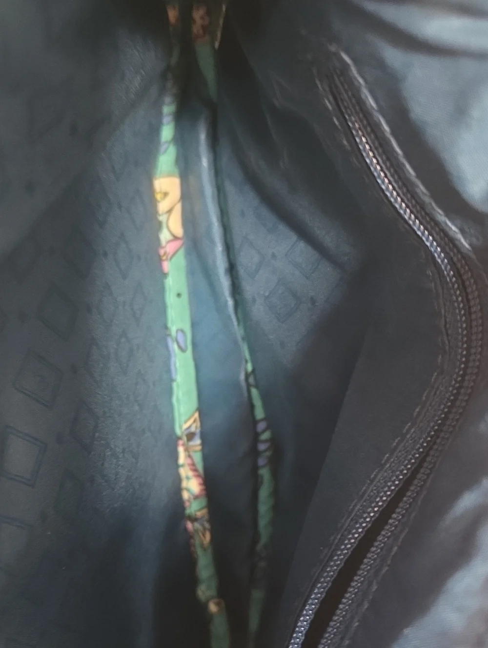 Vera Bradley Teal Floral Quilted Crossbody Bag